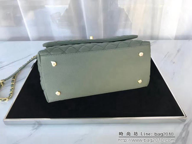 香奈兒CHANEL中號Chanel Coco handle全新頂級翻蓋單肩鏈條手柄包DSC1204